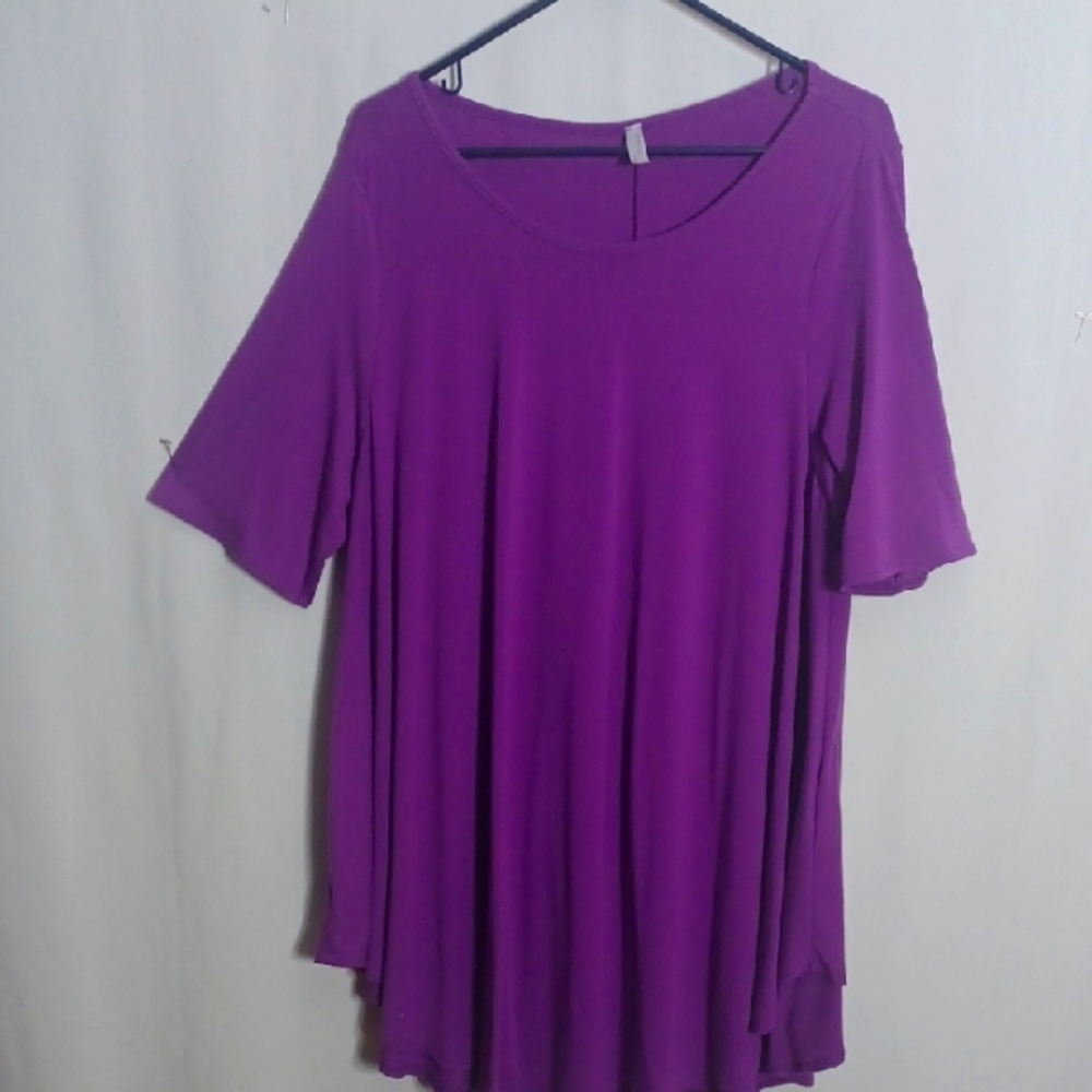 Elegant Purple Women's Tunic Top Size 4X